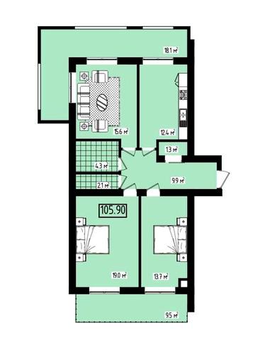 Квартира мрії в «Італійському кварталі». Розтермінування 30 місяців. ЖК Італійський квартал