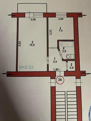 Продаж однокімнатної квартири