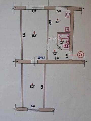 2 кімнатна квартира Новогуйвинське