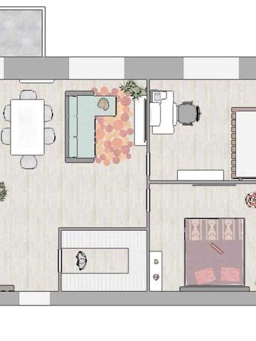 2-кімнатна 71,95 м² → 3-кімнатна | Панорамні вікна| Комора 3 м² ЖК Стандарт