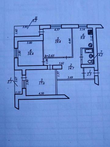 Сдам 3к. кв. на Вернадского возле парка Шевченко, Дніпро