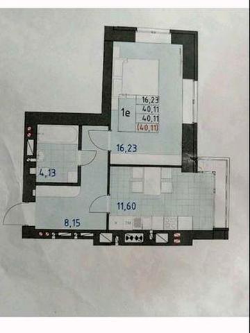 1к квартира 39.6 м в Бучі ЖК Континент Рей 1 ЖК Continent Ray