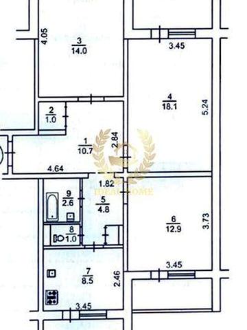 Простора трикімнатна квартира вул. Константина Данькевича