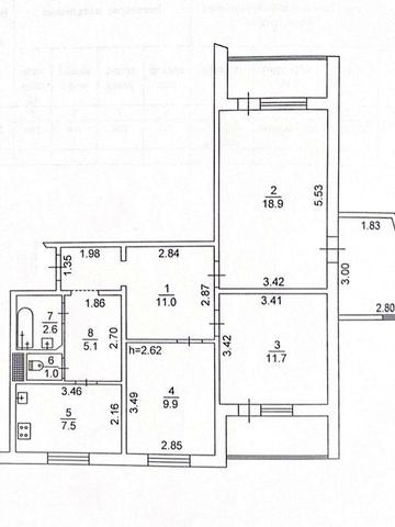 Продаж або обмін 3х кімнатної 74м2 р-н Піщана вул.Київська