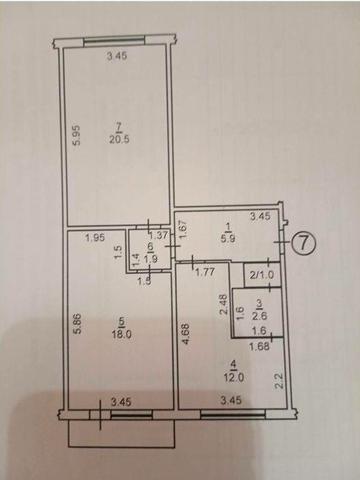 Чешка, двокімнатна.