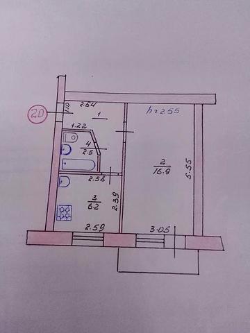 Продам квартиру 1 комнатную