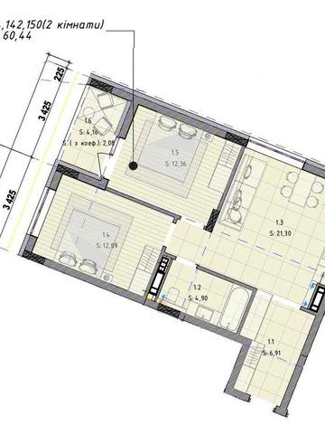 Продаж 2 кім.квартири в новобудові вул. Брюховицька 35 ЖК Кленовий двір