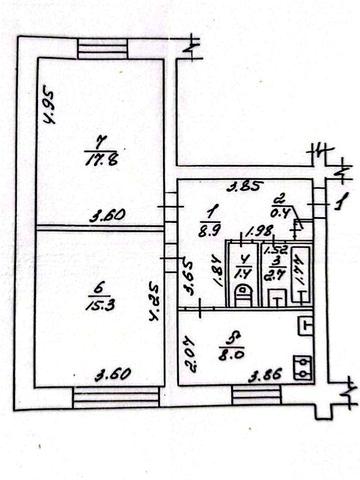 2х комнатная квартира