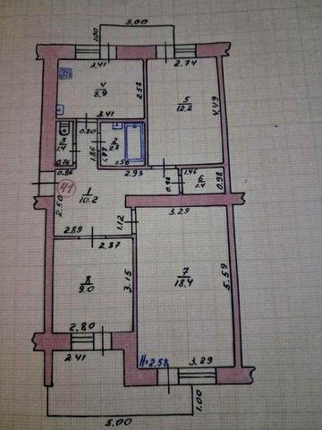 В продаже 3х комнатная квартира, Киевский проект, СРЗ, Вилковская 36