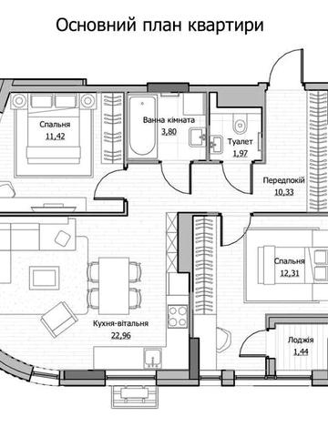 Продаж 2 кімнатної квартири 64м2 в ЖК Lucky Land, Без Комісії ЖК Лакі Ленд