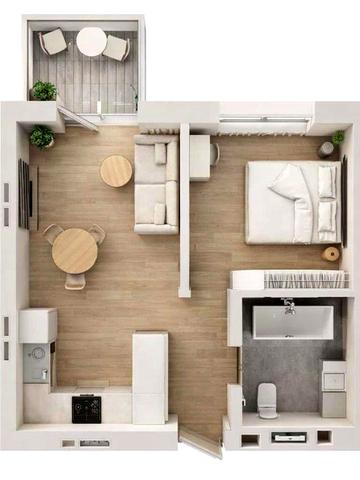 1-кімнатна квартира, ЖК «Субурбія», Квасилів, м. Рівне ЖК Субурбія