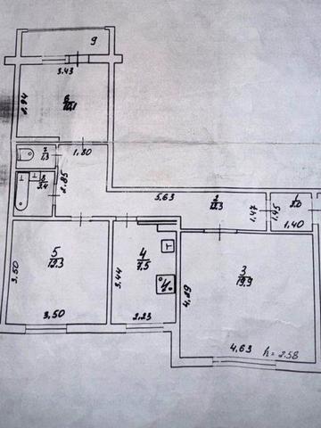 Продається простора 3-кімнатна квартира  з косметичним ремонтом ЖК мікр. Перемоги 40