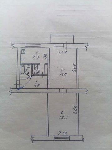 Продається 2-х кімнатна квартира в каневі , черкаської області