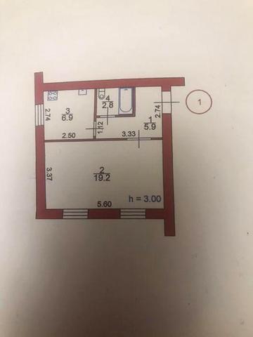 Ціна знижена 1 кімнатна квартира в центрі 1 поверх , під комерцію