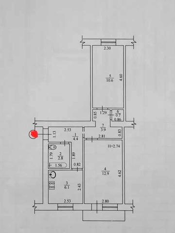 2m 2 квартира центр ХТЗ метро Тракторный завод Косиора єВідновлення