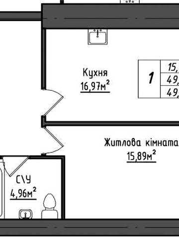 Однокімнатна квартира в ЖК "Королівська Гірка" ЖК " Королівська Гірка"