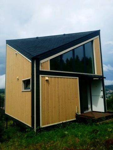 Котедж. Каркасний Будинок в Карпатах за проектом Куб. Ворохта