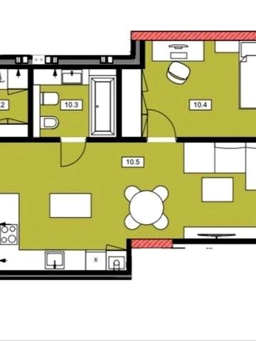 ЖК Central Park Велика 1-кімнатна квартира (63,76 м² ) ЖК Central Park