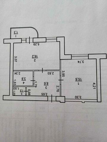 Продам 1- к в новобудові 48 кв м, 10 пов., простора, гарне планування.