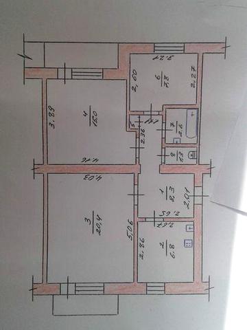 Квартира 64м²  торг