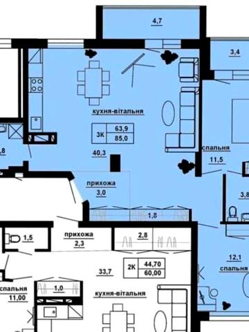 Продаж просторої 3-кімнатної квартири в ЖК Manhattan