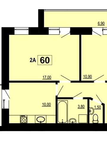 2к Галицька Готова до Ремонту ЖК Галицький