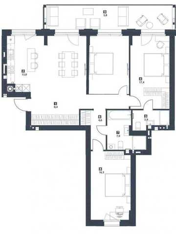 Продаж 3-кім квартири біля парку у ЖК S78 113 м²преміум-клас(Сахарова) ЖК S78