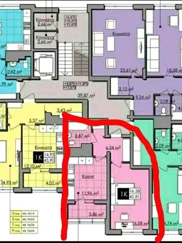 Переуступка Панорама  1-к квартири 43 м² від власника | Малоголосківсь ЖК Нове життя