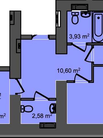 2-к квартира 64,56 м², 4 поверх, ЖК Світанок, II кв. 2026 ЖК СВІТАНОК