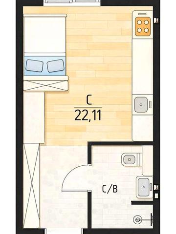 БЕЗ % Продам однокімнатну квартиру від забудовника. Розтермінування