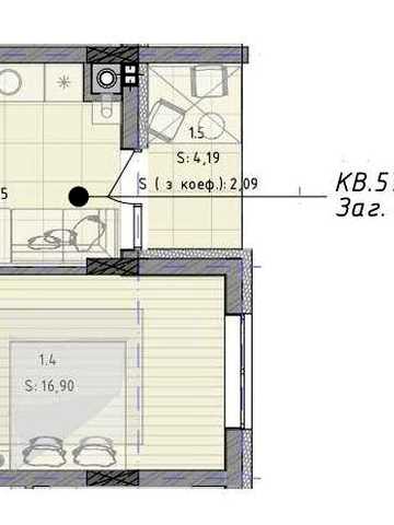 Продаж 1 кім.квартири 41кв.м. в новобудові ЖК Кленовий двір