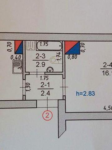 Однокімнатна квартира з хорошим плануванням у  центрі міста