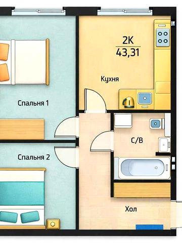 Продам двокімнатну квартиру від забудовника. БЕЗ%. РОЗСТРОЧКА 12 міс.