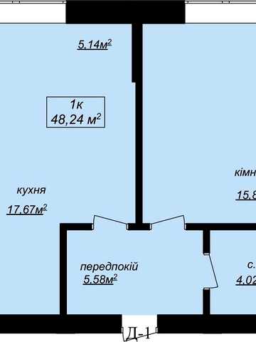 Продам 1к.кв 48м2 на 1-3  поверсі ЖК Family Park