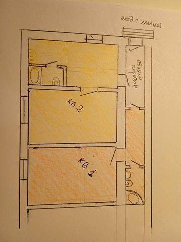 Велика квартира, поділена на 2 незалежні частини, біля бомбосховища