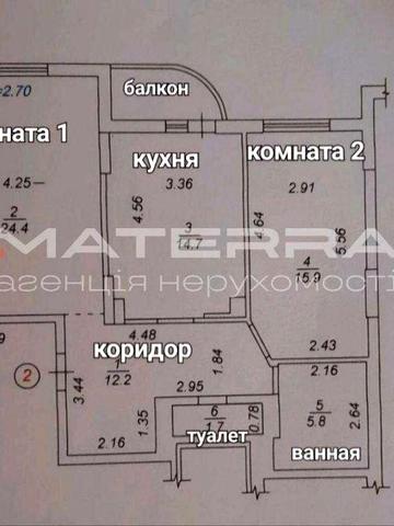 Простора 2к квартира 77 м² | Боярка вул. Білогородська, 51