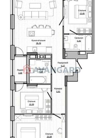 Велика 3к квартира 107 кв.м ЖК Lucky Land, кухня 35 кв.м, генератор ЖК Lucky Land