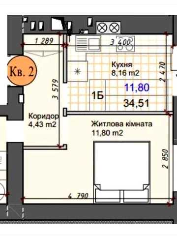 Продаж 1к квартира 35.11 м² від забудовника - Держпрограми!