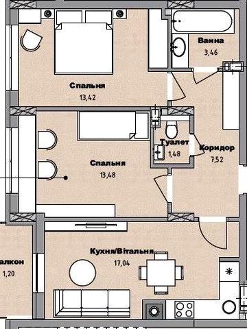 Продаж 2-кім квартири в Городку