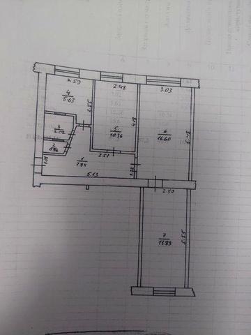 Продаж 3-к квартири (57,3 м²) в центрі м. Бар. Від власниці.