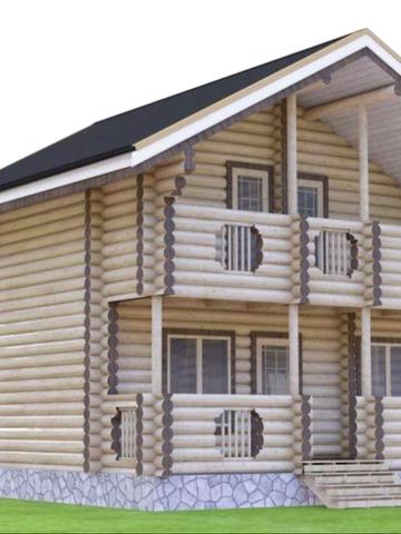 Деревʼяний котедж з бруса в Карпатах с. Буковець