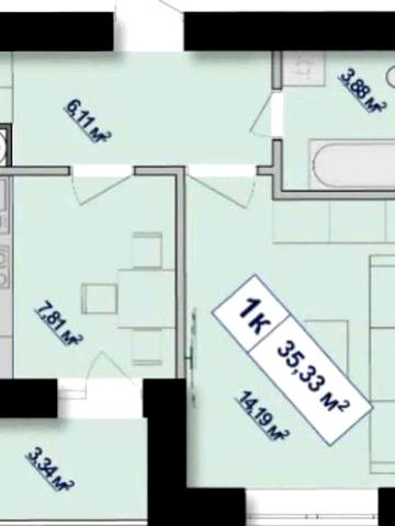 1к квартира за вигідною ціною ЖК Афини