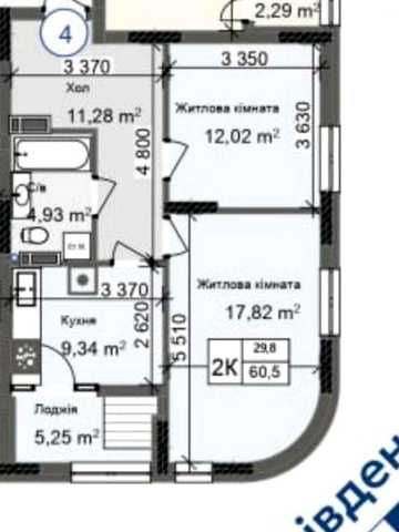 2-кімнатна,можна зробити 3-кімнатну Слободка.ЖК Одеса сіті БЕЗ КОМІСІЇ ЖК Одесса сіті