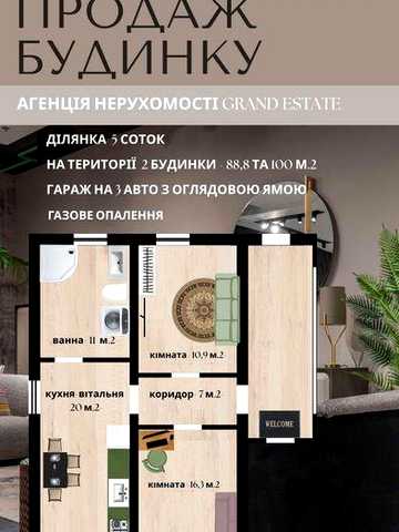 Продаж 2-х будинків на території