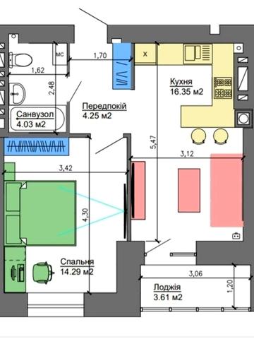 Продажа однокомнатной квартеры Северный