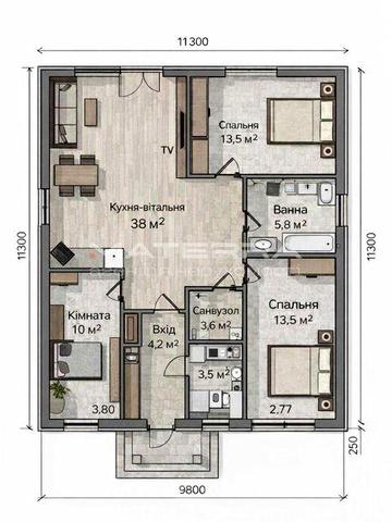 Дмитрівка Продаж одноповерхового будиноку 125м2 без комісії
