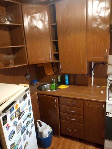 Поділ 1 кімнатна квартира з газовою колонкою