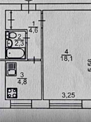 Продам 1-ну квартиру  вул. Бакинська 37а
