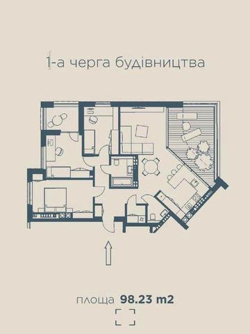 Пентхаус | 3 спальні | тераса + балкон | 1 черга | Central Park ЖК Central Park