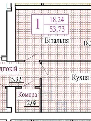 Продаж  1 кімнатної квартири в ЖК Атмосфера на 6 поверсі ЖК Атмосфера
